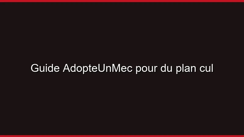 Guide AdopteUnMec pour du plan cul