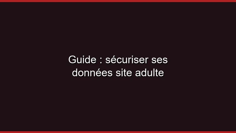 Guide : sécuriser ses données en ligne